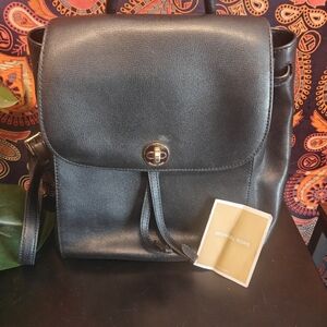 Michael Kors Black Leather Messenger Bag